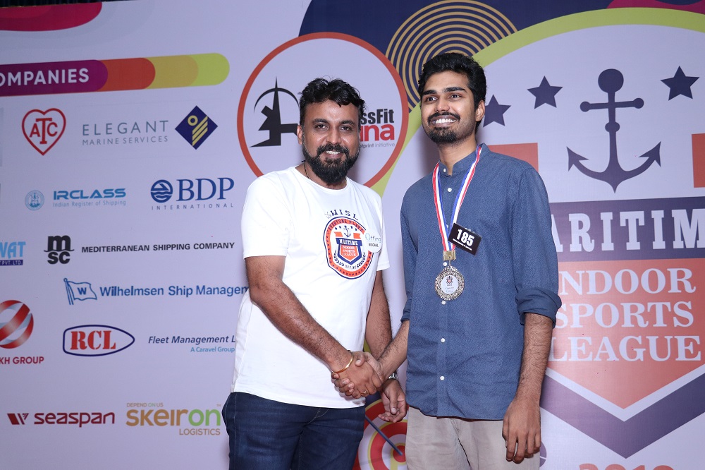 Runner- Up Chess B . Ravi Tej from Indian Register of Shipping